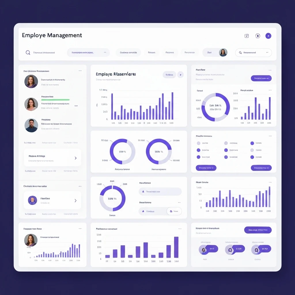 Employee management dashboard interface