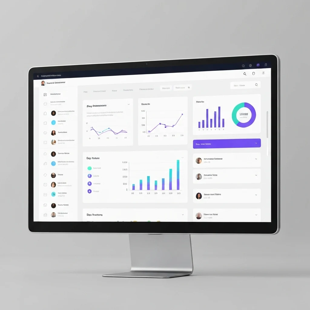 Business operations dashboard with analytics and workflow tools